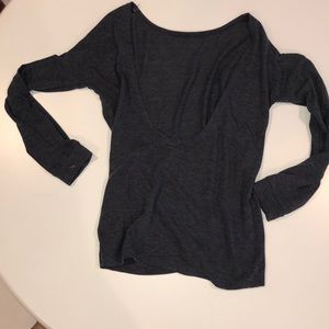 Blue grey long sleeve lounge top